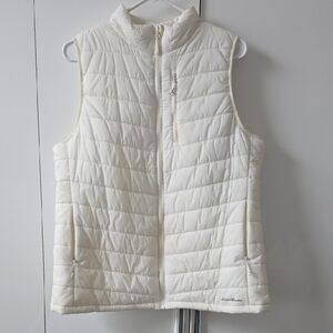 Eddie Bauer Cream Quilted Vest